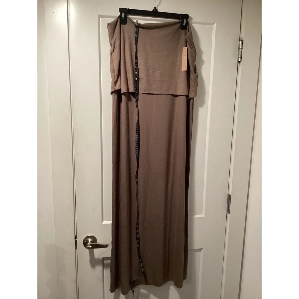 SKIMS Cloud Long Skirt Amethyst Brown Maxi Knit Skirt 3X SK-SKT-8415W